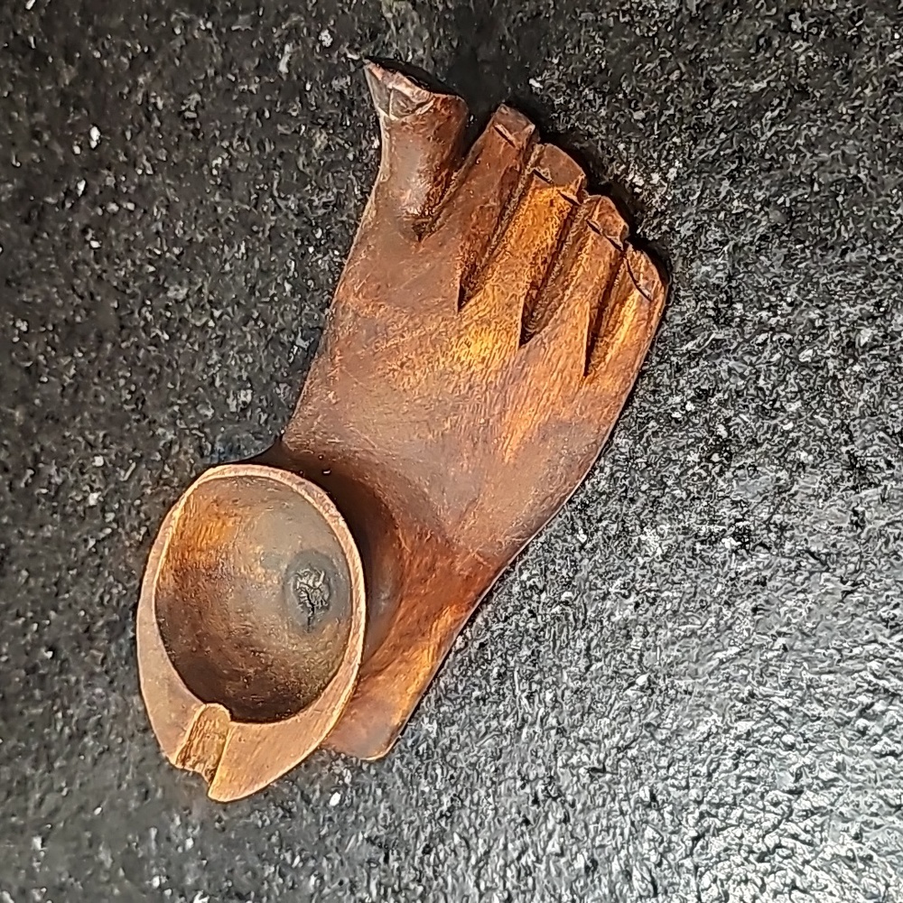 Wooden Foot Ashtray/Incense